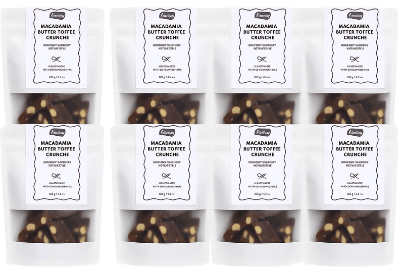 Lowrey Foods NOUGAT Lowrey Macadamia Butter Toffee Crunché 8 Pack | NZ Gift Set Lowrey Macadamia Butter Toffee Crunché 8 Pack | NZ Gift Set
