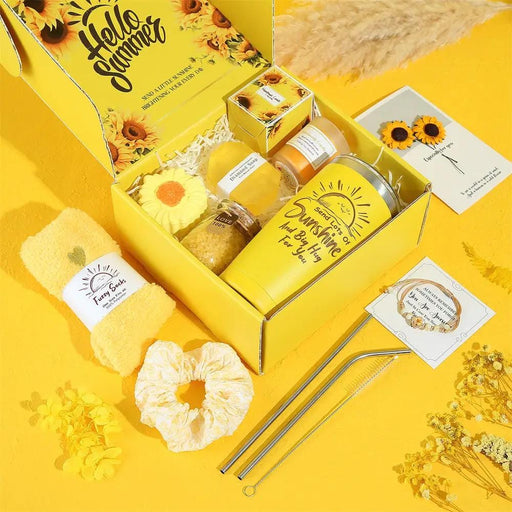 Poppy Gifts Aroma Sunflower Candle Bath Gift Box Aroma Sunflower Candle Bath Gift Box