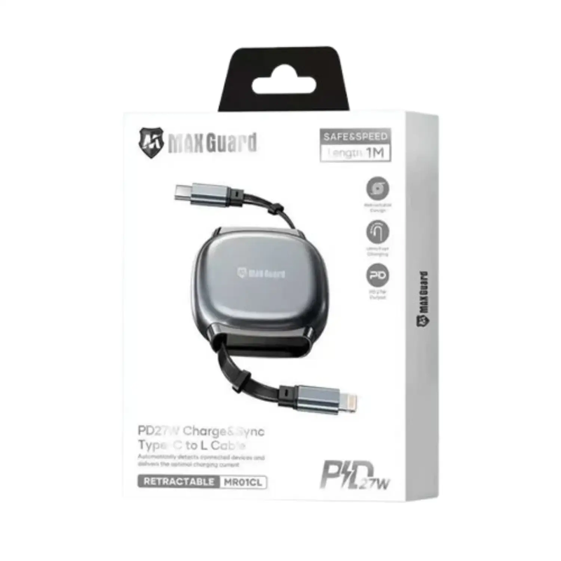 Maxguard 1m 27W Type-C to Lightning Cable MR01CL by 9eight5