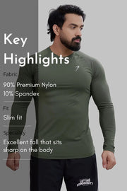 Bare Nylon Fullsleeves T-shirt Olive by Fuaark Nz