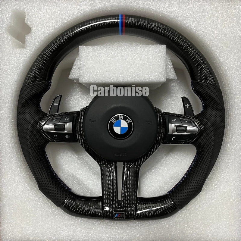 BMW Steering Wheel (Carbon Fiber+Perforated Leather) @8 by CARBONISE