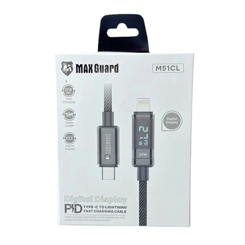Maxguard 1m 27W Type-C to Lightning Cable M51CL by 9eight5