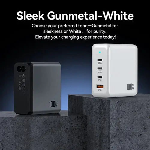 100W 4-Port PD GaN Ultra Fast Desktop Charging Station by BroDeals