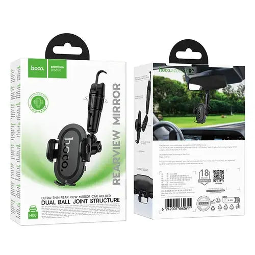 BroDeals Car Phone Holder Ultra Thin Rear View Mirror Phone Holder w/ Dual Joint Ultra Thin Rear View Mirror Phone Holder w/ Dual Joint