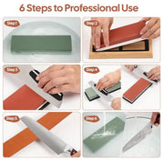 g8buynz Knife Sharpening Stone Set, 4 Side Grit 400/1000, 3000/8000 Whetstone, Wet Stone Sharpener Stone Kit Knife Sharpening Stone Set, 4 Side Grit 400/1000, 3000/8000 Whetstone, Wet Stone Sharpener Stone Kit