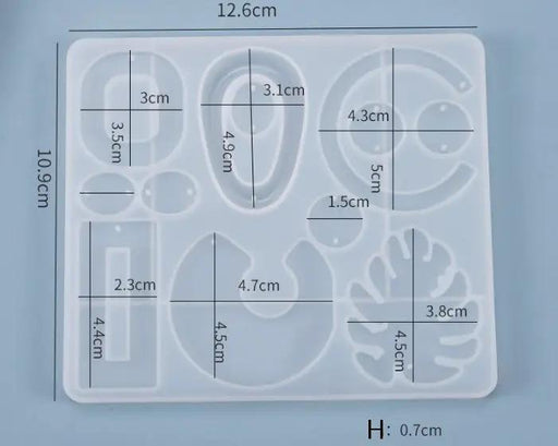 DIY Silicone Resin Moulds Earrings Pendant Epoxy Casting Moulds - 08 by Resin Art NZ