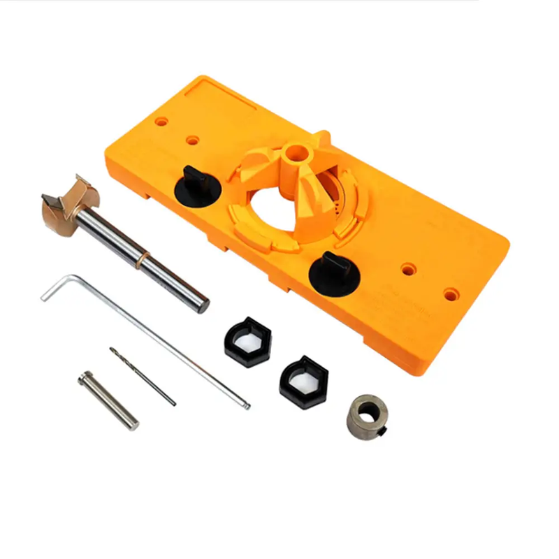 Concealed 35mm Cup Style Hinge Jig Boring Hole Drill Guide with Drill Bit Wood by salelink.co.nz