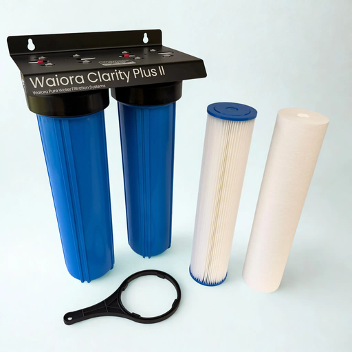 Waiora Clarity Plus II Whole House Rainwater Filter - 2 Stage, 20 Inch Jumbo, High Flow Sediment Removal NZ by Filtration Station NZ