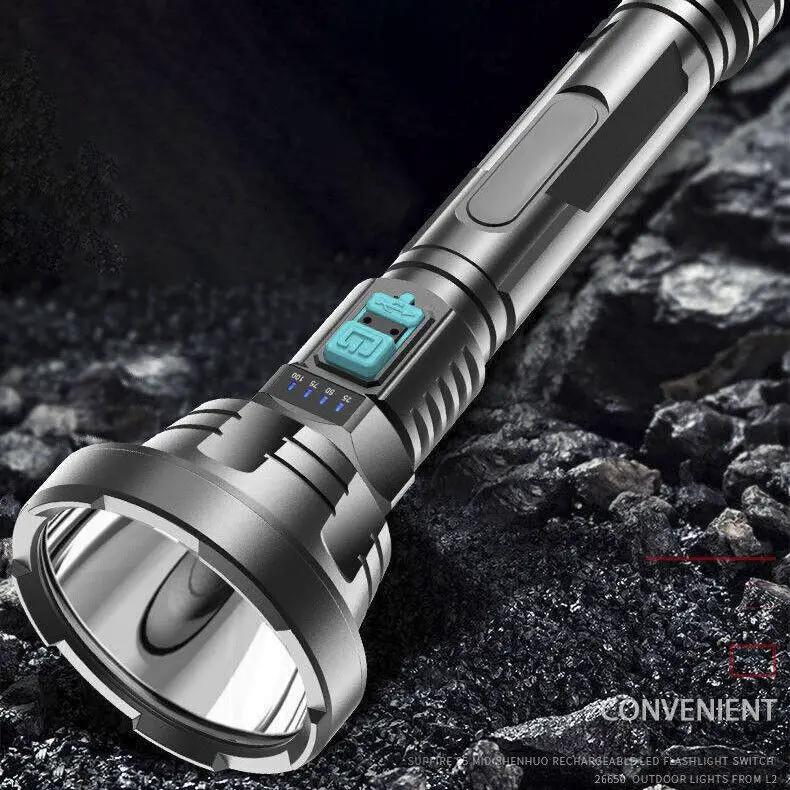 Super Bright Rechargeable Flashlight Torch by salelink.co.nz