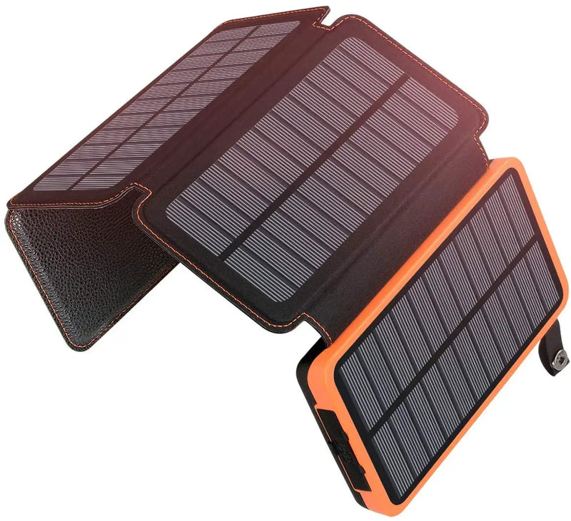 Solar Power Bank with 4 Panels 25000mAh by salelink.co.nz