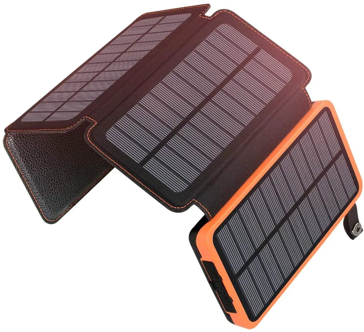 Solar Power Bank with 4 Panels 25000mAh by salelink.co.nz