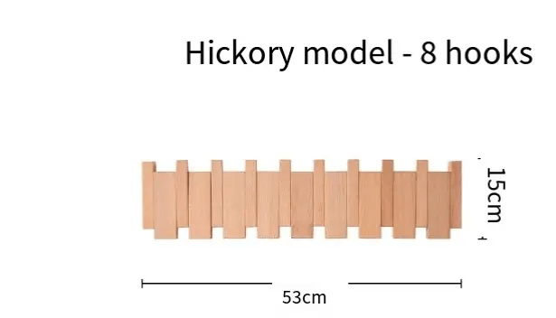 Simplicity Piano Key Wall Coat Rack Three Hook Wood Decor by Action Outdoors Limited