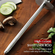 High Carbon Steel Knife Sharpening Rod Commercial Knife Sharpening Tool For Chefs Black by China Dropship