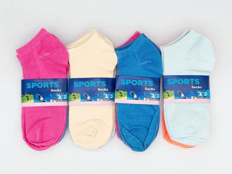 12 Pairs (NZ W5-8) Candy Colour Women's/Girls' Ankle Socks by dealonline.co.nz
