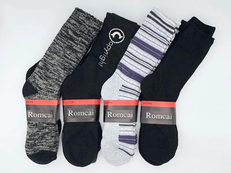12 Pairs Thermal Socks Work Socks Cushioned Mixed Colour & Pattern by dealonline.co.nz