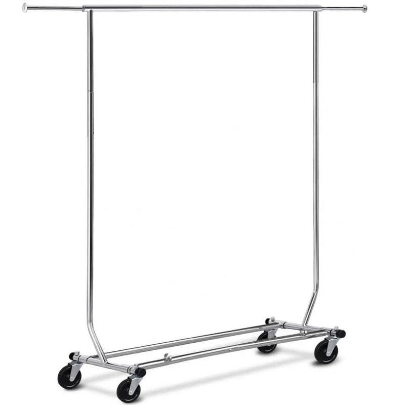 Free-Standing Standard Garment Rod Clothes Organizer Adjustable Foldable Clothes Rack by Yaheetech
