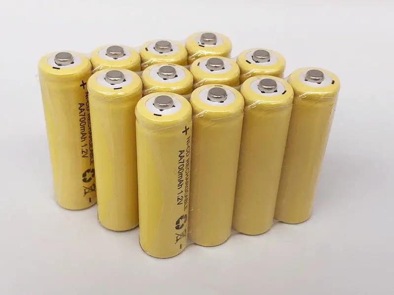 12Pcs 1.2V AA Rechargeable Battery 700mAh Rechargeable Ni-Cd Batteries by dealonline.co.nz