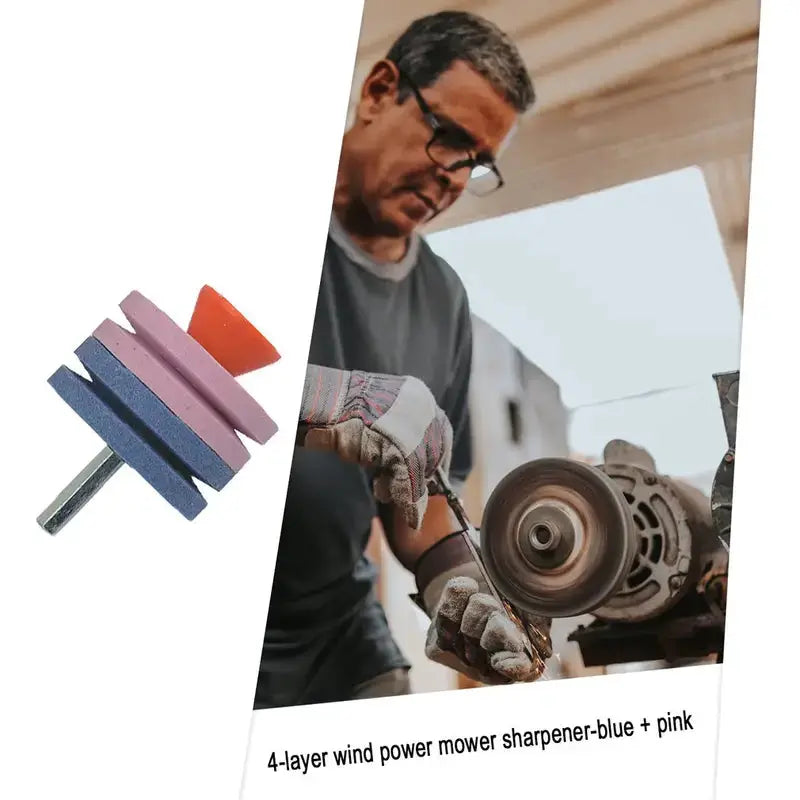 Zendrop Industrial 4 Layer Wind Power Knife Sharpener for Mower Blades Industrial 4 Layer Wind Power Mower Knife Sharpener