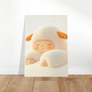 Fluffy Sheep Asleep by Blank Wall Print Shop