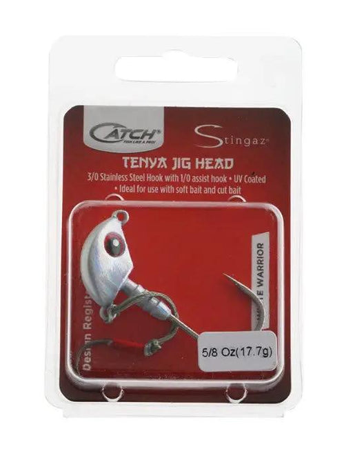 Catch Jig Head w/ Assist Hook White 5/8oz by Catch