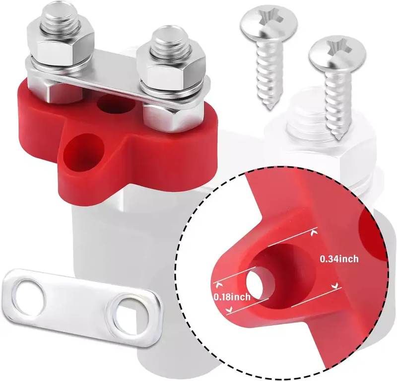 2PCS M8 Battery Junction Block Insulated Power and Ground Battery Junction by salelink.co.nz