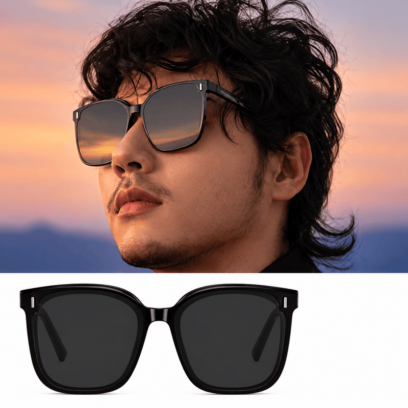 ECOTREK Sunglasses ECOTREK Men’s Polarised Sunglasses – Classic Square Frame HD04-11 ECOTREK Men’s Polarised Sunglasses – Classic Square Frame HD04-11