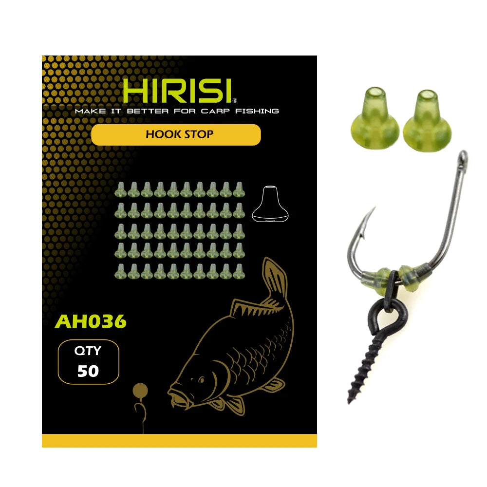 Hirisi 50pcs Rubber Fishing Rigs Fish Hook Stopper Terminal Tackle Accessories AH036 - Action Outdoors Kiwi