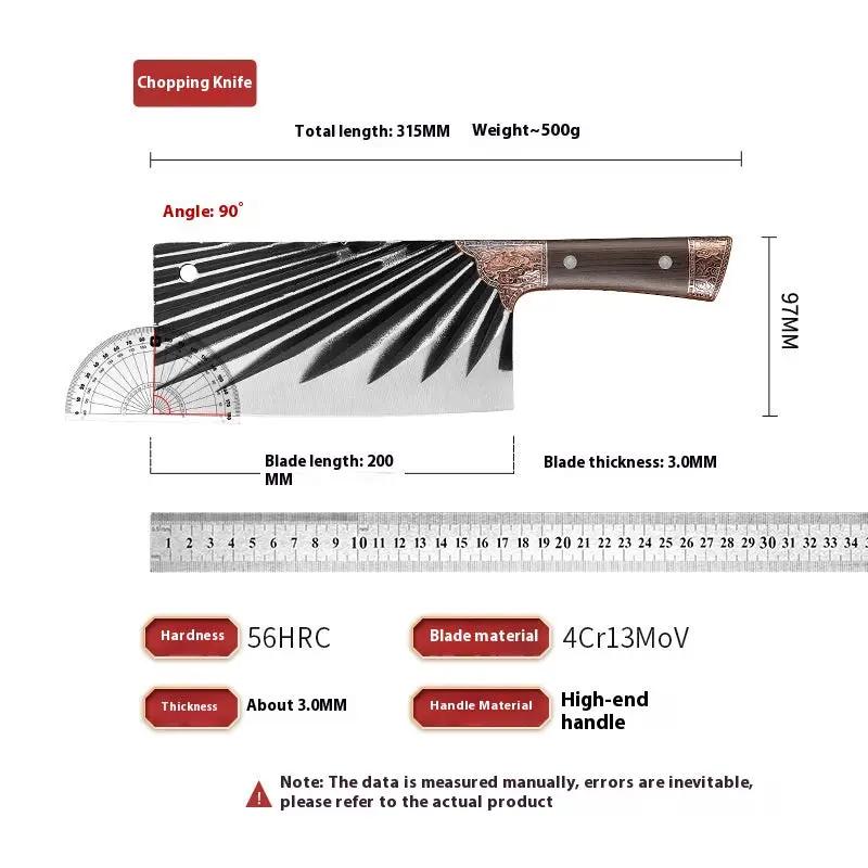 Bone Cutting Knife Kitchen Knife Household Sharp Slicing Knife A52 Shooting Pattern Black by China Dropship