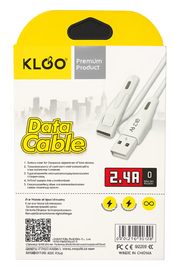 Frankly Cotton KLGO White Data Cable 2.4a Type C 3m Length by Nest & Stem Homewares
