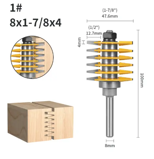 8mm Shank Finger Joint Router Bit Woodworking Cutter by salelink.co.nz