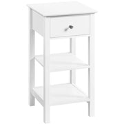 Narrow Bedside Table Nightstand with 1 Drawer 2 Shelves by Yaheetech