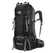 Mead's Supply & Equipment Outfitters limited Backpacks & Hiking Bags 60L Hiking Backpack with Rain Cover — Lightweight Nylon Trekking Pack 60L Hiking Backpack with Rain Cover — Lightweight Nylon Trekking Pack