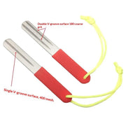 Ultra-hard Diamond Camping Outdoor Mini Sharpening Tool With Whetstone Hook Double Sided 3 Groove File by China Dropship