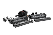 8 Inch Black Series LED Light Bar Single Row Cool White DRL Pair by Magwarehouse.com