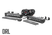 8 Inch Black Series LED Light Bar Single Row Cool White DRL Pair by Magwarehouse.com