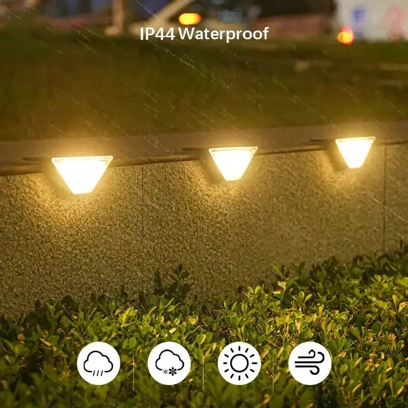 Habicare Solar LED Step Lights 8 Pack Waterproof Outdoor Deck Stair Lights Solar LED Step Lights 8 Pack Outdoor Pathway Lighting