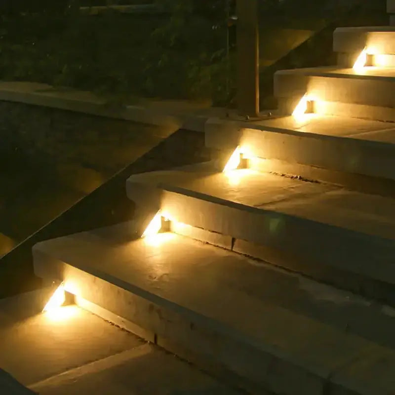 Habicare Solar LED Step Lights 8 Pack Waterproof Outdoor Deck Stair Lights Solar LED Step Lights 8 Pack Outdoor Pathway Lighting