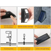 Habicare Solar LED Step Lights 8 Pack Waterproof Outdoor Deck Stair Lights Solar LED Step Lights 8 Pack Outdoor Pathway Lighting