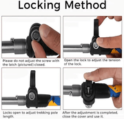 7075 Aluminium Trekking Poles with Quick Lock System LBDS4013 by ECOTREK