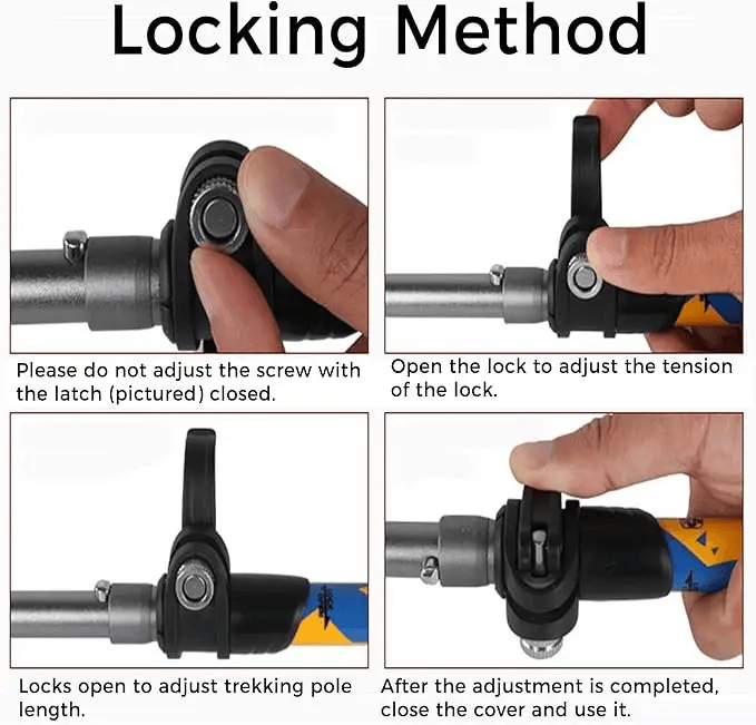 7075 Aluminium Trekking Poles with Quick Lock System LBDS4013 by ECOTREK