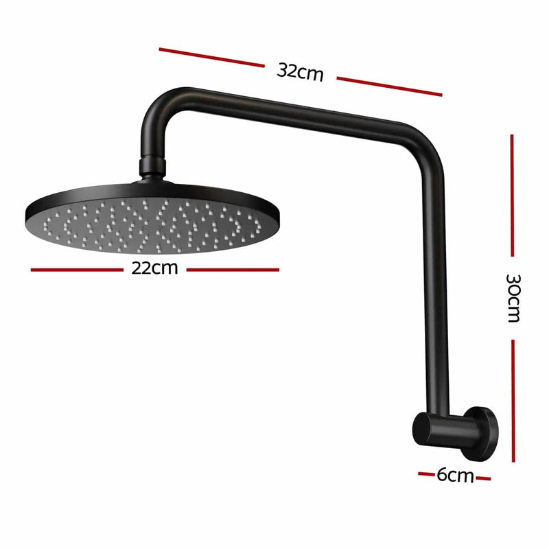 SportZone.co.nz Home & Garden > Bathroom Accessories 9'' Rain Shower Head Overhead High-pressure Swivel Black 9'' Rain Shower Head Overhead High-pressure Swivel Black