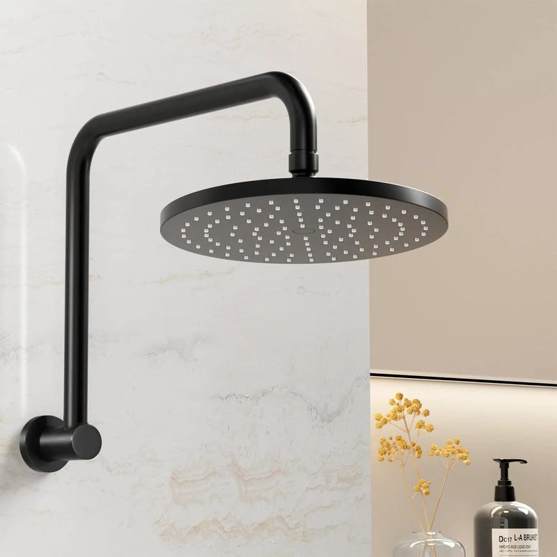 SportZone.co.nz Home & Garden > Bathroom Accessories 9'' Rain Shower Head Overhead High-pressure Swivel Black 9'' Rain Shower Head Overhead High-pressure Swivel Black