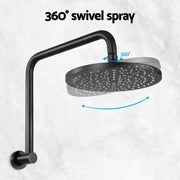 SportZone.co.nz Home & Garden > Bathroom Accessories 9'' Rain Shower Head Overhead High-pressure Swivel Black 9'' Rain Shower Head Overhead High-pressure Swivel Black