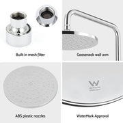 SportZone.co.nz Home & Garden > Bathroom Accessories 9'' Rain Shower Head Overhead High-pressure Swivel Chrome 9'' Rain Shower Head Overhead High-pressure Swivel Chrome