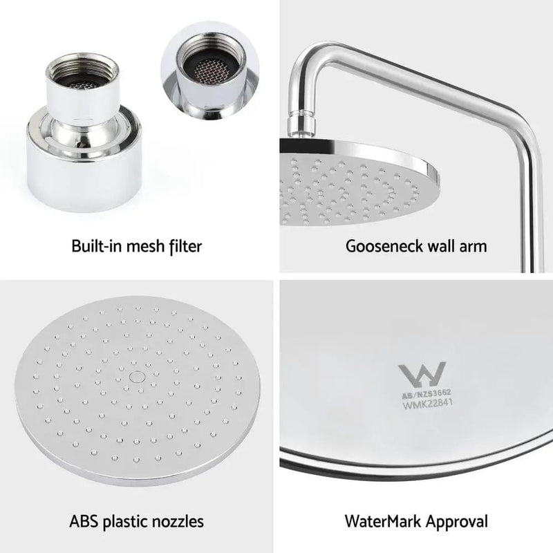 SportZone.co.nz Home & Garden > Bathroom Accessories 9'' Rain Shower Head Overhead High-pressure Swivel Chrome 9'' Rain Shower Head Overhead High-pressure Swivel Chrome