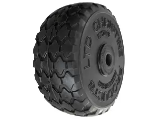 155x75mm Solid Rubber Wheel - Steel Bush by Trojan