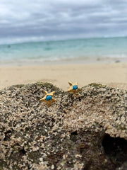 Whetū Kikorangi Gold Earrings by Tahana Jewellery