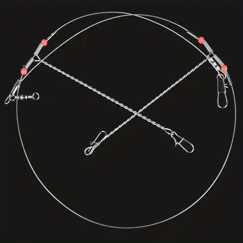 Stainless Steel Swiveled Leader Trace 2 Arms ( Pack of 10) by NZ Diver