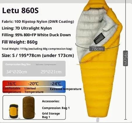 Mead's Supply & Equipment Outfitters limited Sleeping Bags Ultralight Down Sleeping Bag for Camping & Hiking Ultralight Down Sleeping Bag for Camping & Hiking