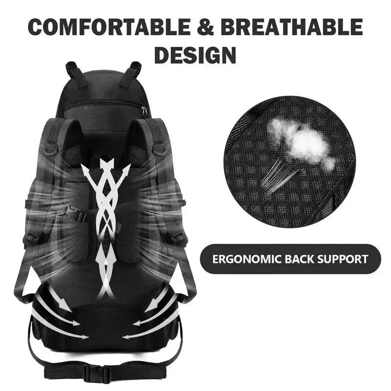 90L Waterproof Hiking & Camping Backpack (various colours available) by Habicare